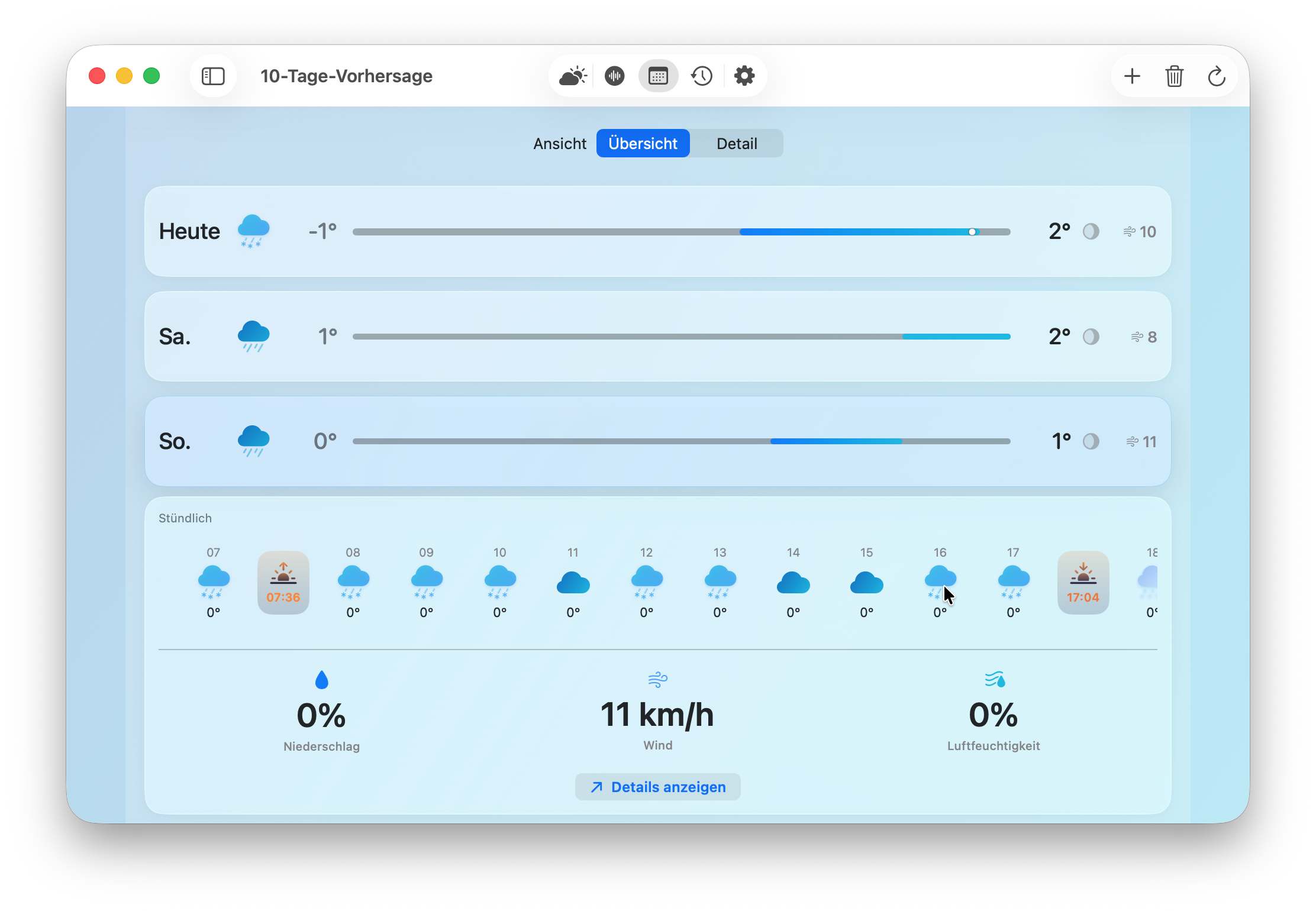 EchtWetter macOS Screenshot